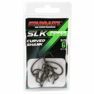 Kabliukai StarBaits Power Hook Ptfe Coated Curved Shank