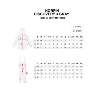 Kostiumas žieminis Norfin Discovery 3 Grey