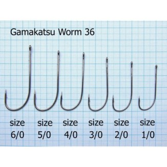 Kabliukai Gamakatsu Worm 36