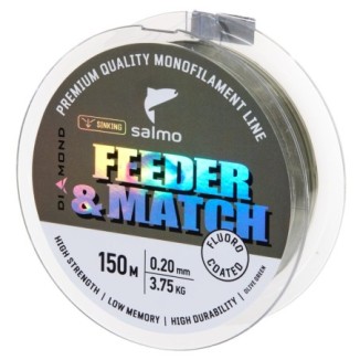 Valas Salmo Diamond Feeder & Match Fluoro Coated Grey 150m