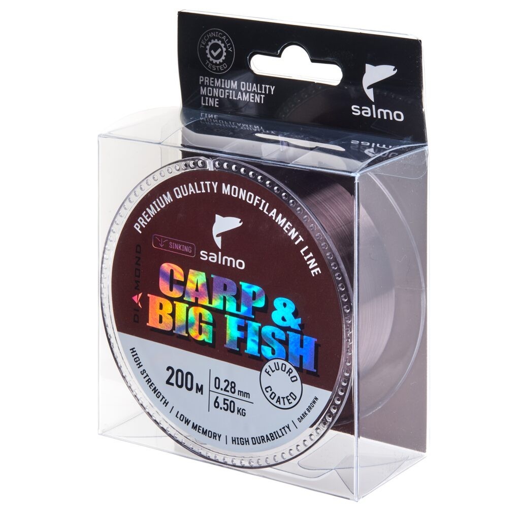 Valas Salmo Diamond Carp & Big Fish Fluoro Coated Dark Brown 200m
