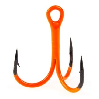 Kabliukai trišakiai Lucky John Orange UV