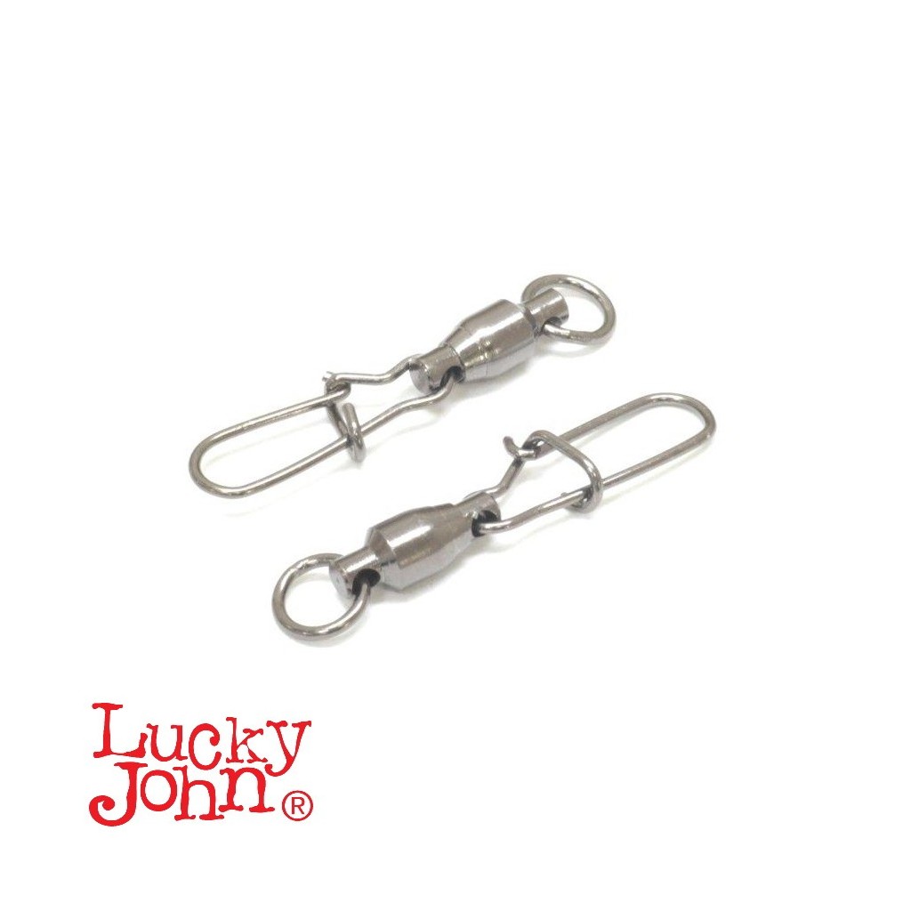 Suktukas su karabinu Lucky John Pro Ball Bearing Swivel