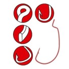 Kabliukai Gamakatsu Worm EWG Offset Red Kabliukai Gamakatsu Worm EWG Offset Red