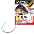 Kabliukai su pavadėliu Owner Carp RL-238 Kabliukai su pavadėliu Owner Carp RL-238