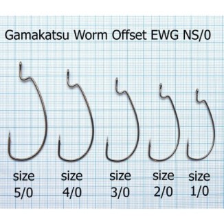 Kabliukai Gamakatsu Worm EWG Offset