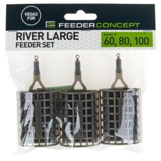 Šėryklų rinkinys Vegas Feeder Concept River Cage L 60-80-100g