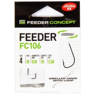 Kabliukai su pavadėliu Feeder Concept FC106 70 cm