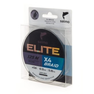Valas pintas Salmo Elite X4 Braid Dark Grey 125m