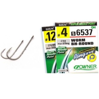 Kabliukai Owner Worm BH Round Black