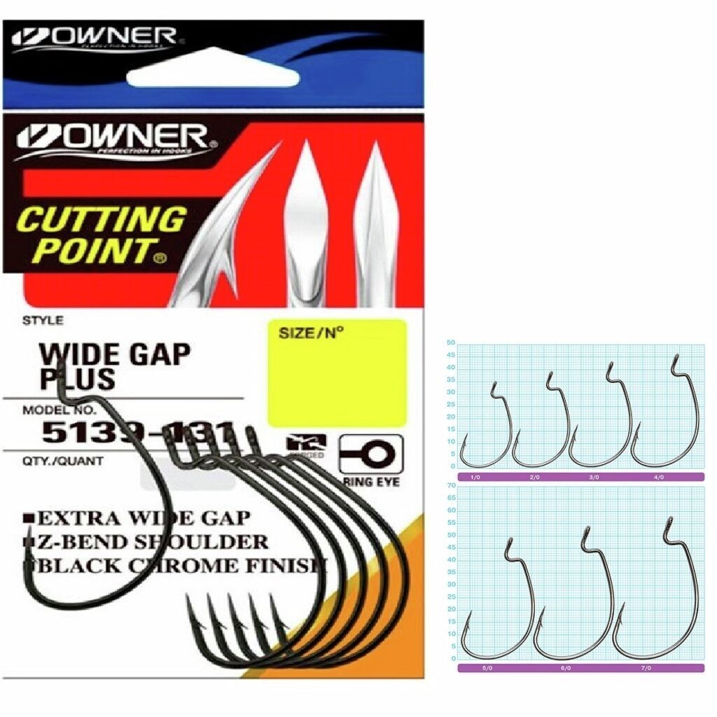 Kabliukai ofsetiniai Owner Wide Gap Plus BC