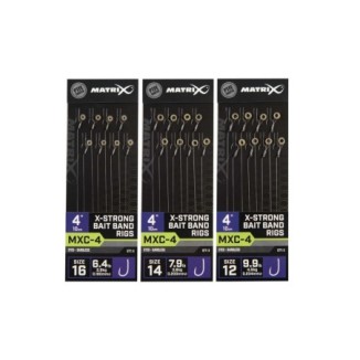Kabliukai su pavadėliu Matrix MXC-4 Strong Bait Bang