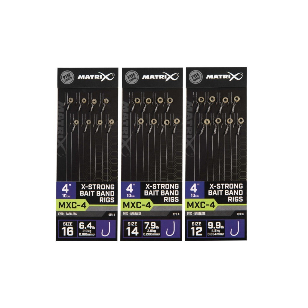 Kabliukai su pavadėliu Matrix MXC-4 Strong Bait Bang