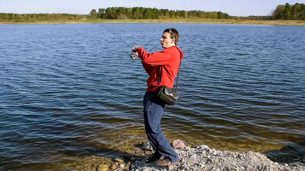 Ešerių žūklė guminukais. Ruduo