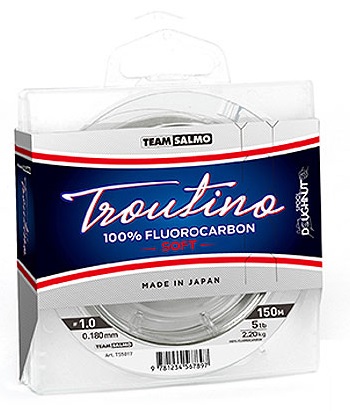 Atsiradus mūsų krašto parduotuvėse naujos kartos fluorokarboniniam valui Team Salmo Fluorocarbon Troutino Soft dabar turime galimybę spininguoti juo lygiai taip pat komfortiškai kaip ir aukštos kokybės vienagysliu valu