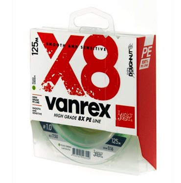 2 pav.Valas pintas Lucky John Vanrex X8 Fluo Green 125m