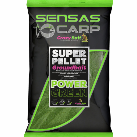 Jaukas Sensas Carp Super Pellet Power Green