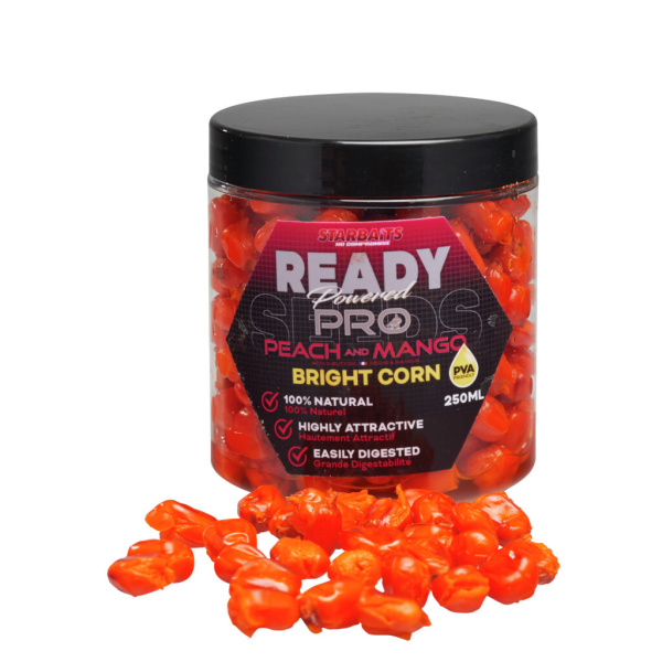 Priedas jaukui Starbaits Ready Seeds Pro Bright Corn Peach Mango