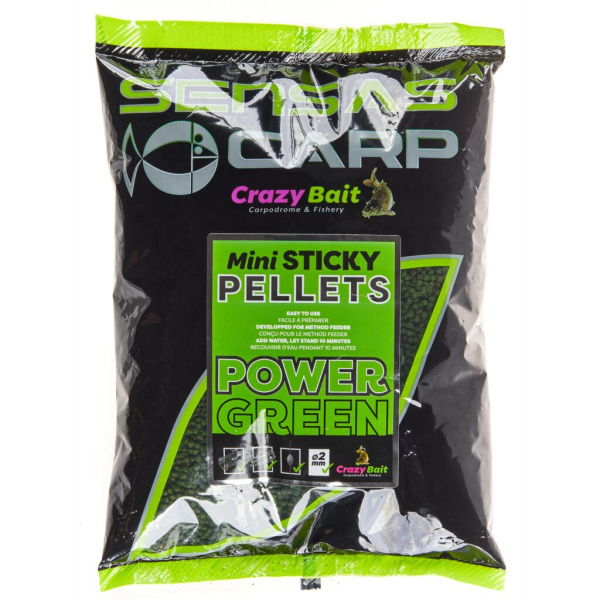 Peletės Sensas Mini Sticky Power Green 700g