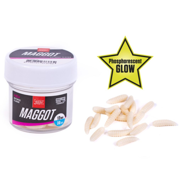 Masalas dirbtinis Lucky John Maggot 12 mm Fluo