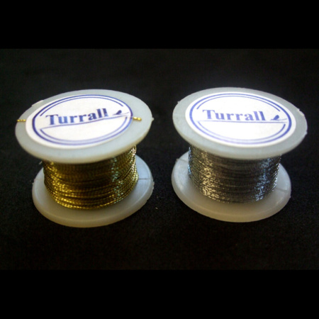 Blizgutis Turrall Tinsel Round Extra Fine Silver 16m