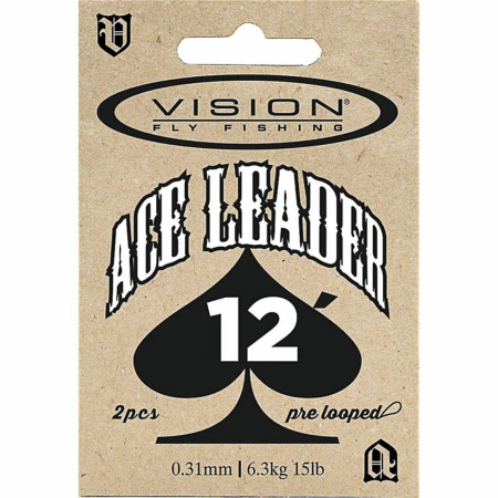 Pavadėlis muselinis Vision Ace Leader 12' 0.31mm