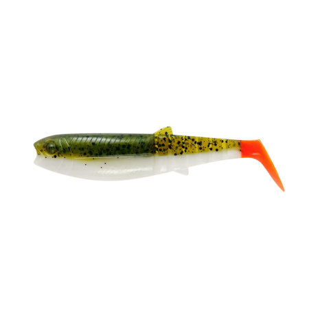 Guminukas SG Cannibal Shad Bulk 8cm 5g Olive Hot Orange