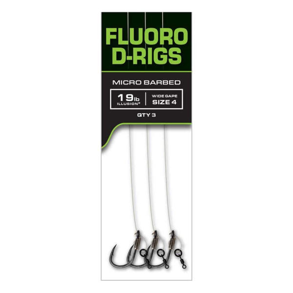 Kabliukas su pavadėliu Fox Illusion Fluoro D Carp Ready Rigs