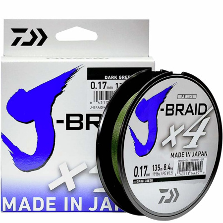 Valas pintas Daiwa J-Braid X4E 0.21mm 135m